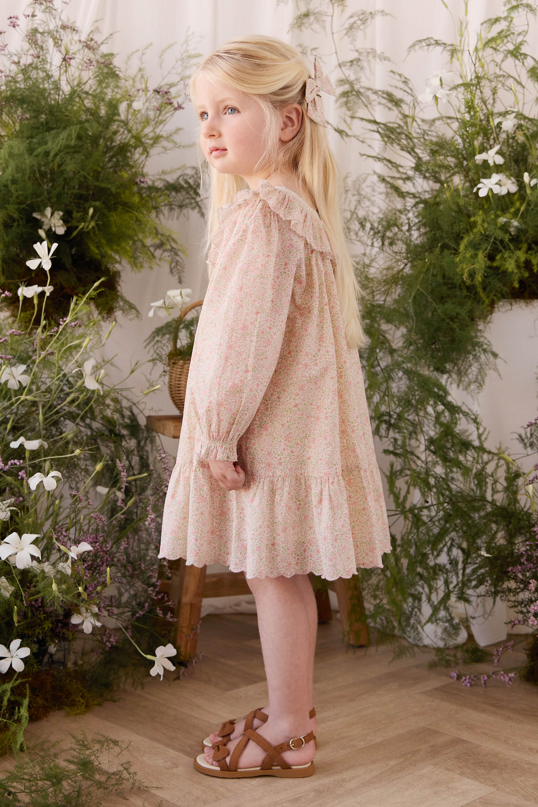 Organic Cotton Misty Dress - Flora Pink Childrens Dress from Jamie Kay Australia