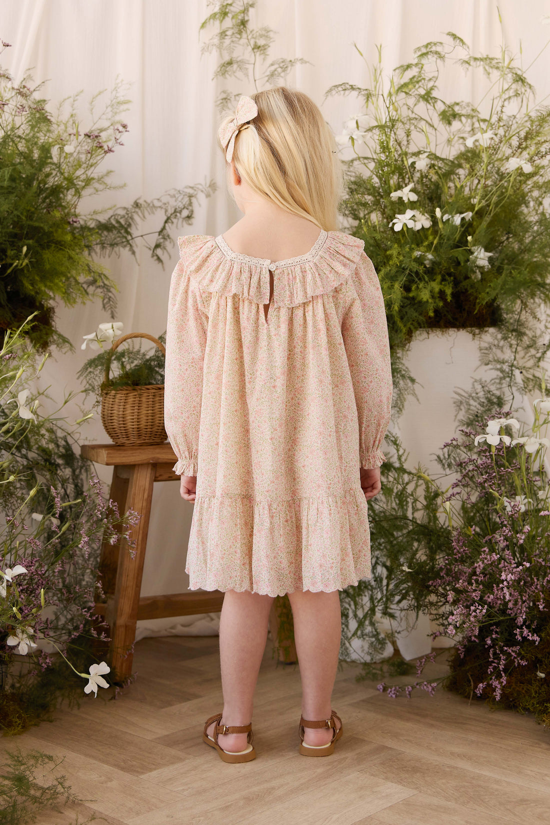 Organic Cotton Misty Dress - Flora Pink Childrens Dress from Jamie Kay Australia