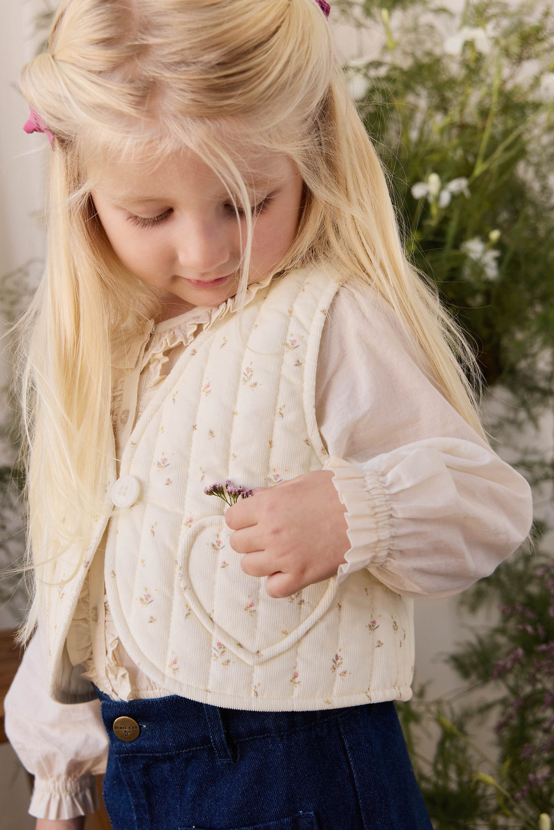Londyn Pincord Vest - Dina Antique Childrens Vest from Jamie Kay Australia