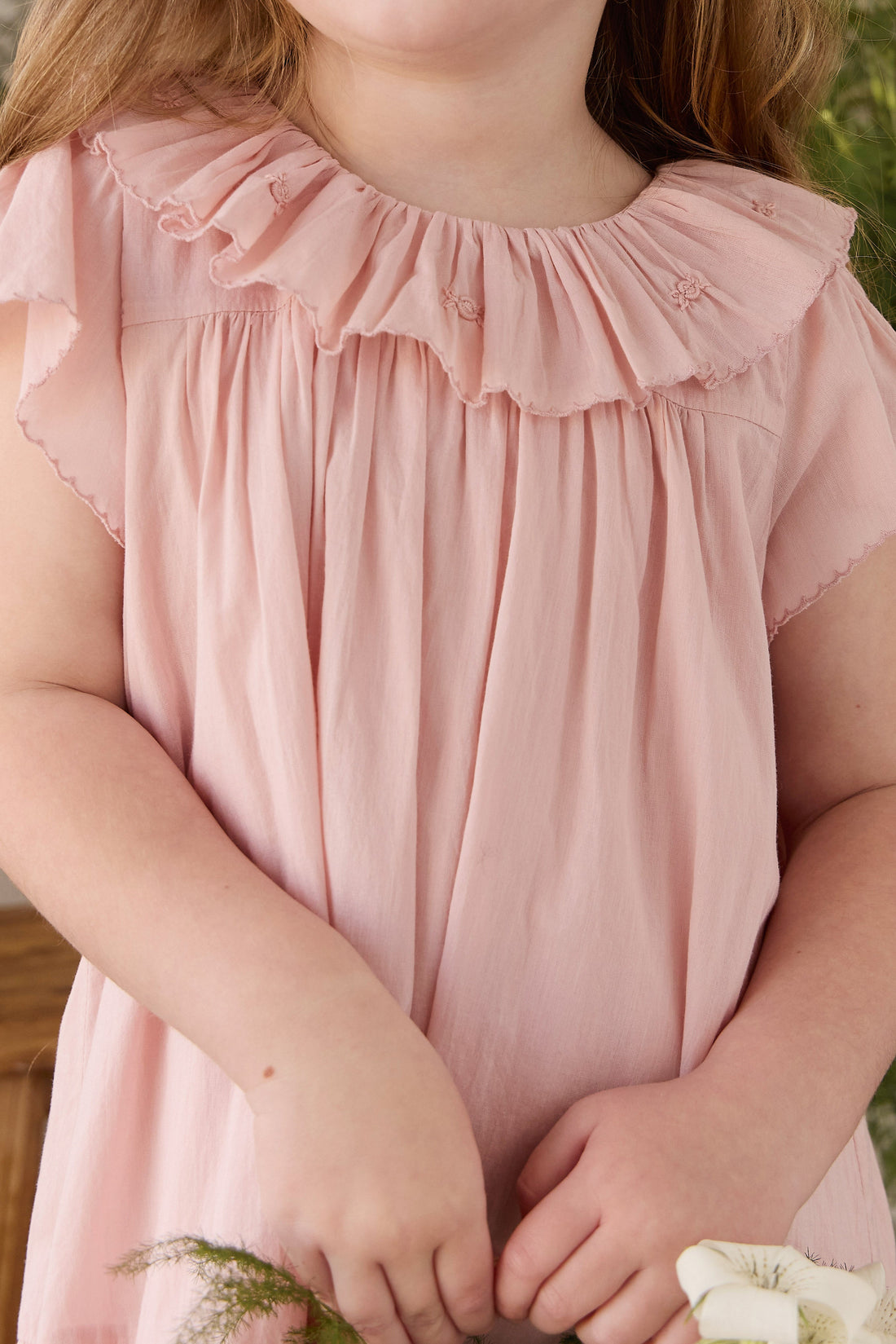 Organic Cotton Calianna Dress - Shell Pink Childrens Dress from Jamie Kay Australia