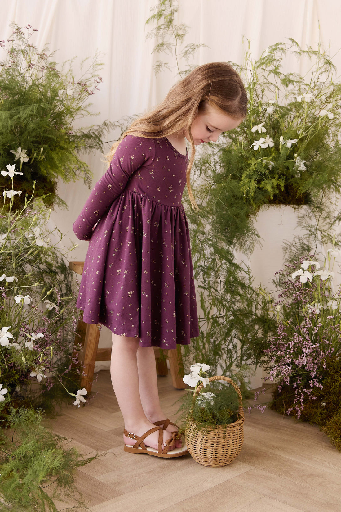 Organic Cotton Tallulah Dress - Dina Fig Childrens Dress from Jamie Kay Australia