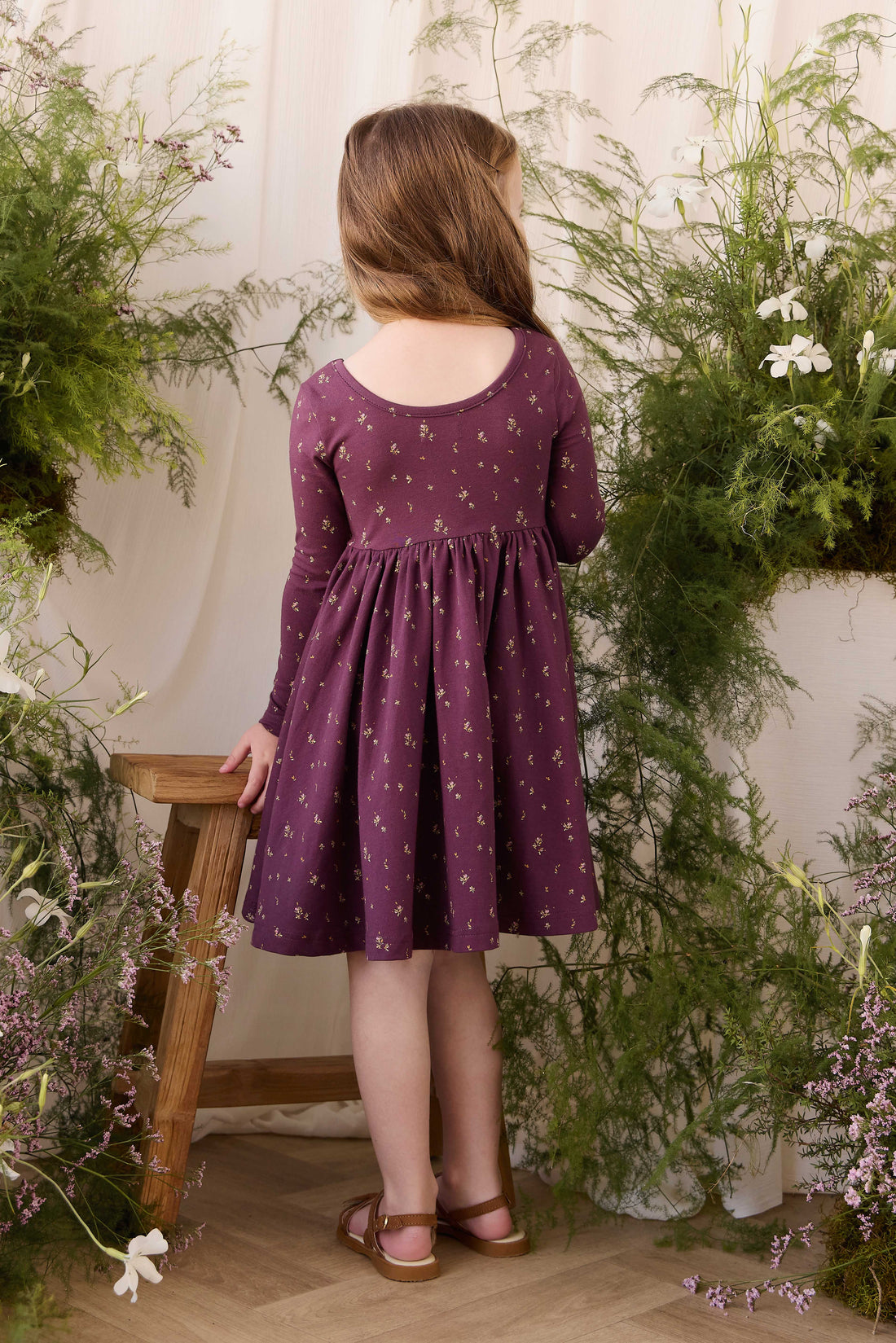 Organic Cotton Tallulah Dress - Dina Fig Childrens Dress from Jamie Kay Australia