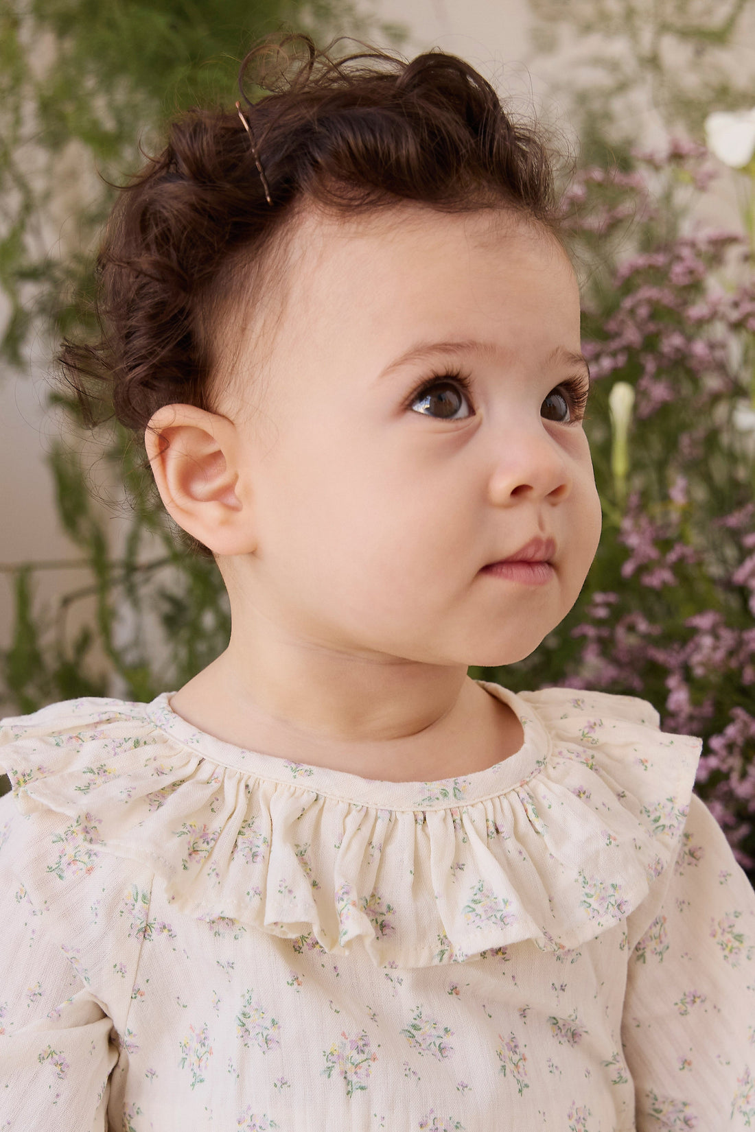 Organic Cotton Cecile Playsuit - Justine Orchid Childrens Playsuit from Jamie Kay Australia