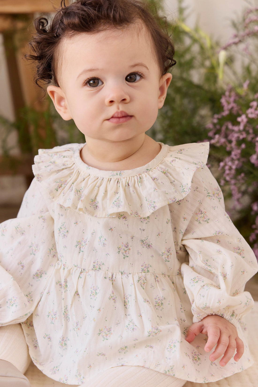 Organic Cotton Cecile Playsuit - Justine Orchid Childrens Playsuit from Jamie Kay Australia