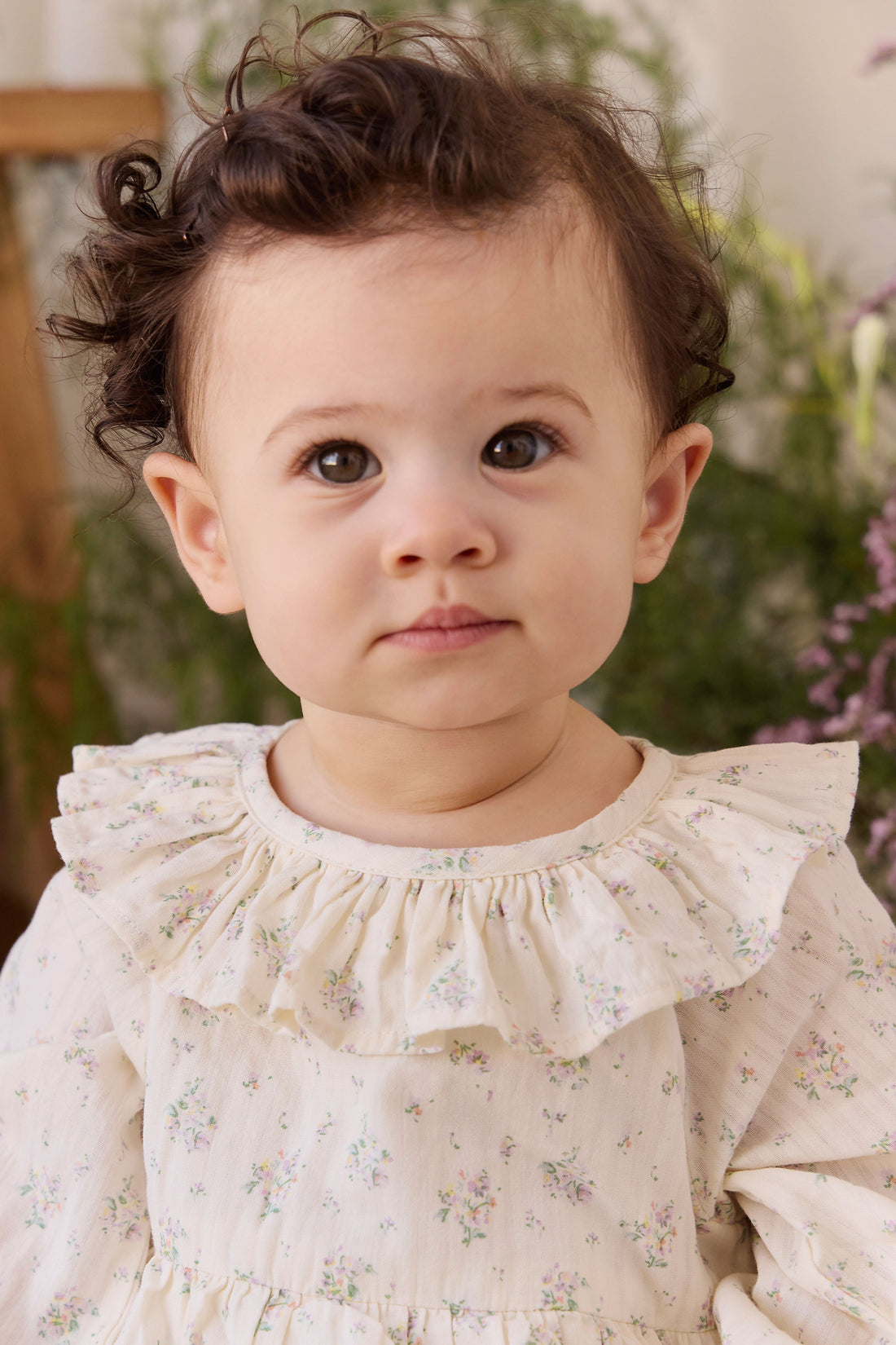 Organic Cotton Cecile Playsuit - Justine Orchid Childrens Playsuit from Jamie Kay Australia