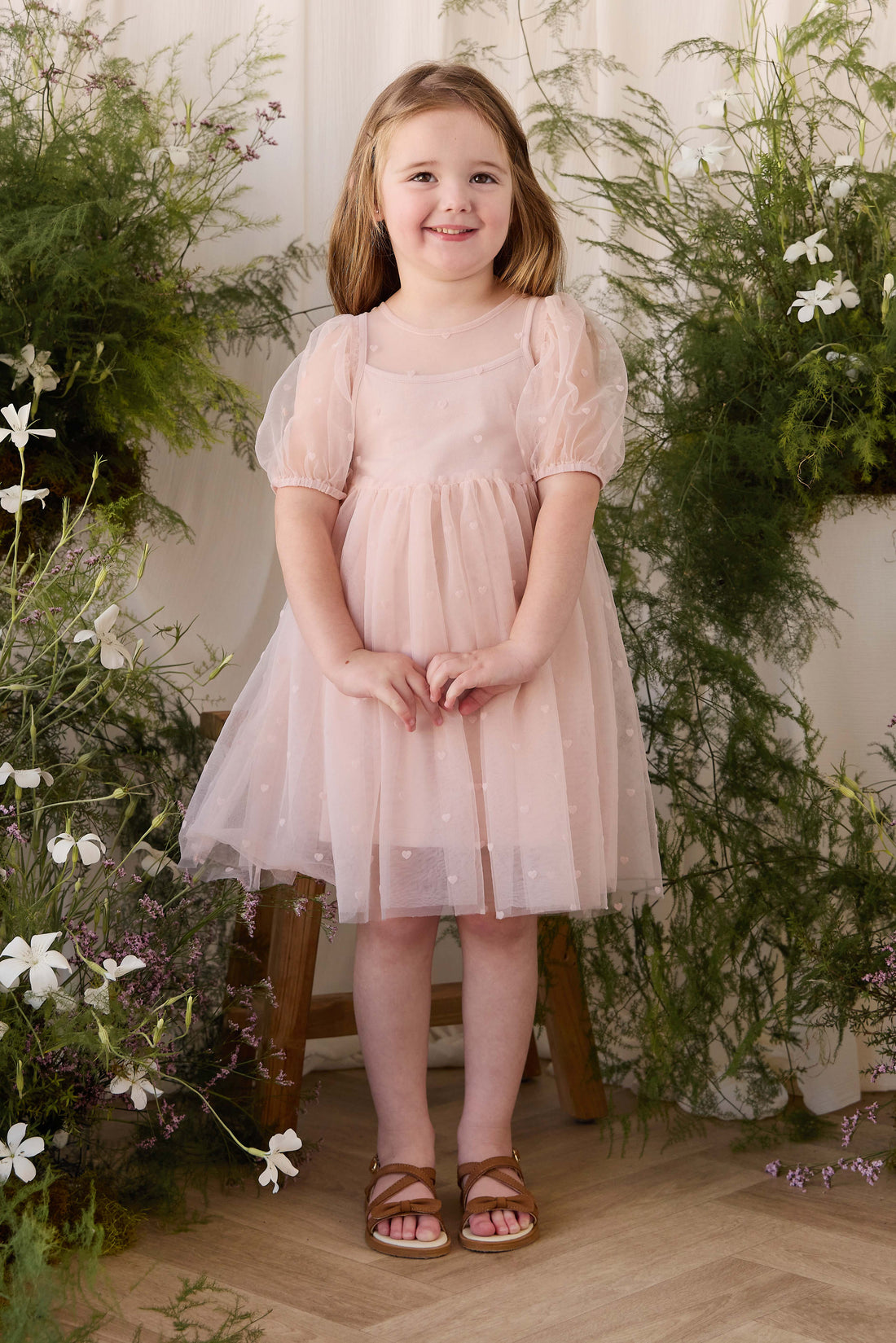 Zoella Tulle Dress - Petite Heart Rosie Childrens Dress from Jamie Kay Australia
