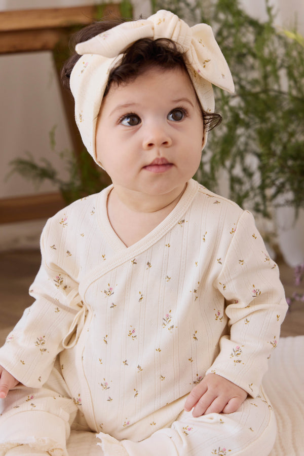 Organic Cotton Pointelle Estelle Onepiece - Dina Antique Childrens Onepiece from Jamie Kay Australia