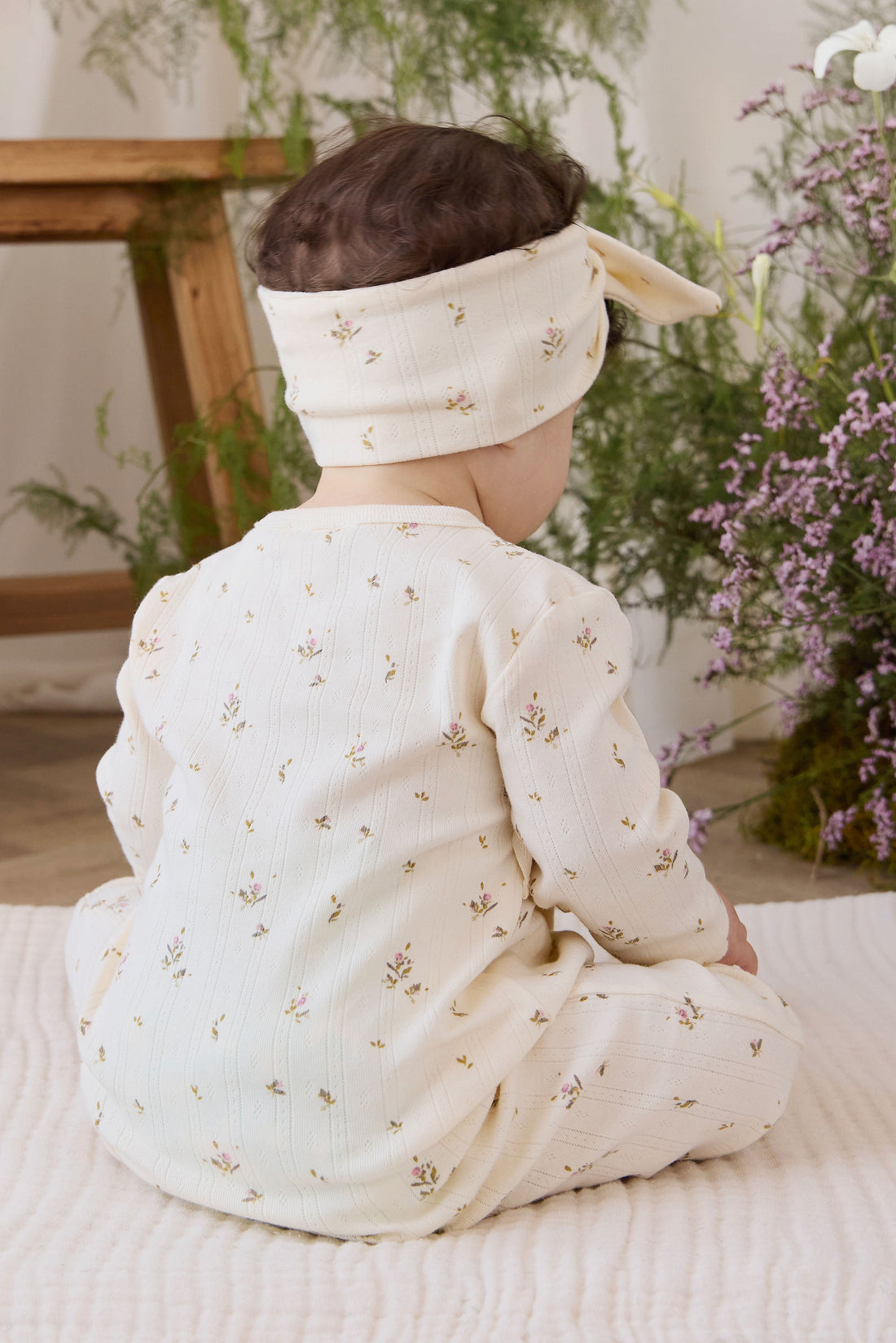 Organic Cotton Pointelle Estelle Onepiece - Dina Antique Childrens Onepiece from Jamie Kay Australia