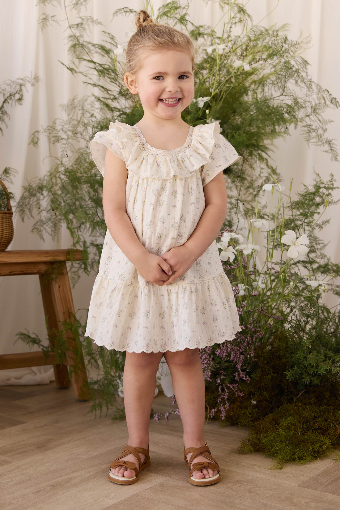 Organic Cotton Cassidy Dress - Justine Orchid Childrens Dress from Jamie Kay Australia