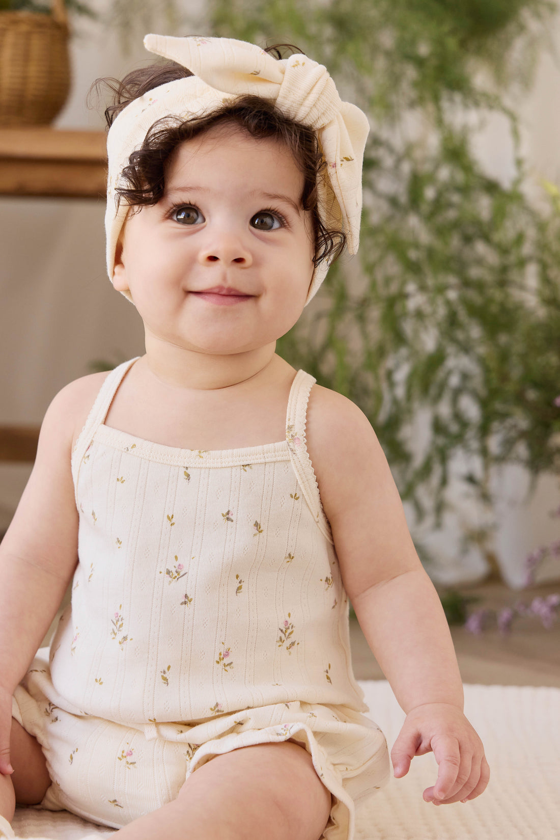 Organic Cotton Pointelle Frill Bloomer - Dina Antique Childrens Bloomer from Jamie Kay Australia