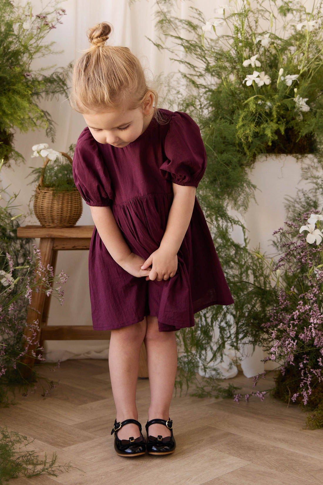Organic Cotton Frannie Dress - Fig Childrens Dress from Jamie Kay Australia