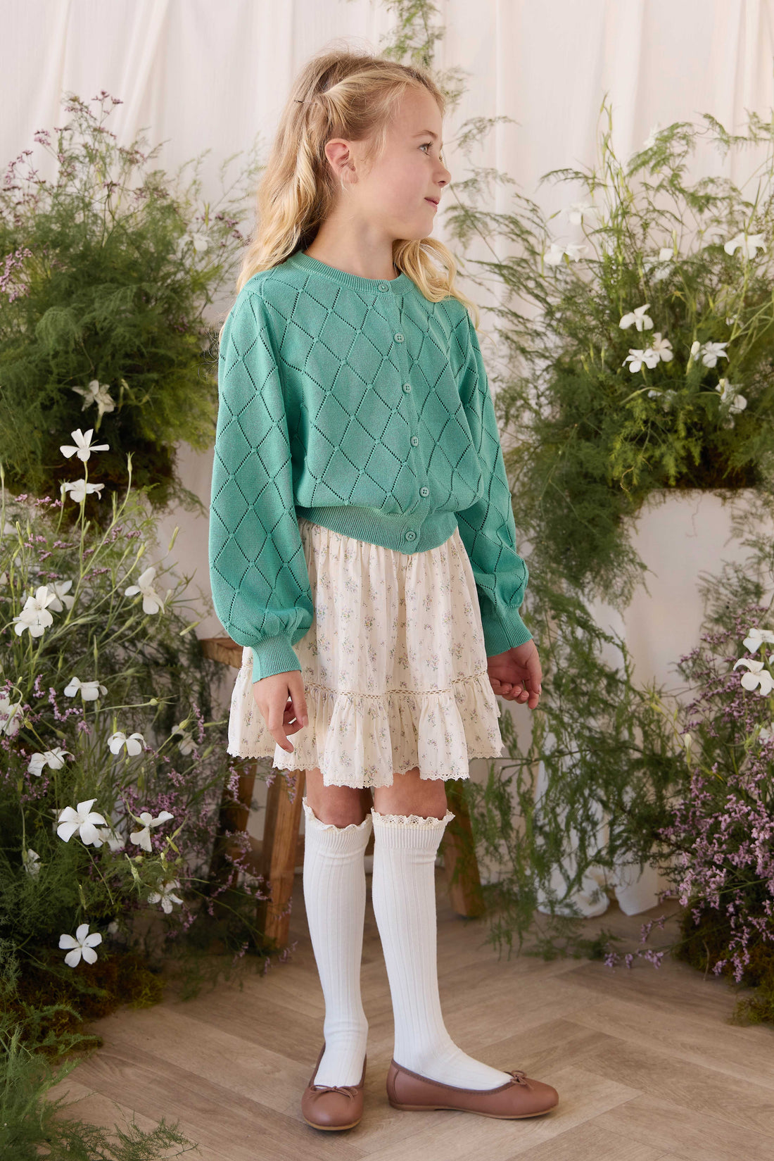 Organic Cotton Miley Skirt - Justine Orchid Childrens Skirt from Jamie Kay Australia
