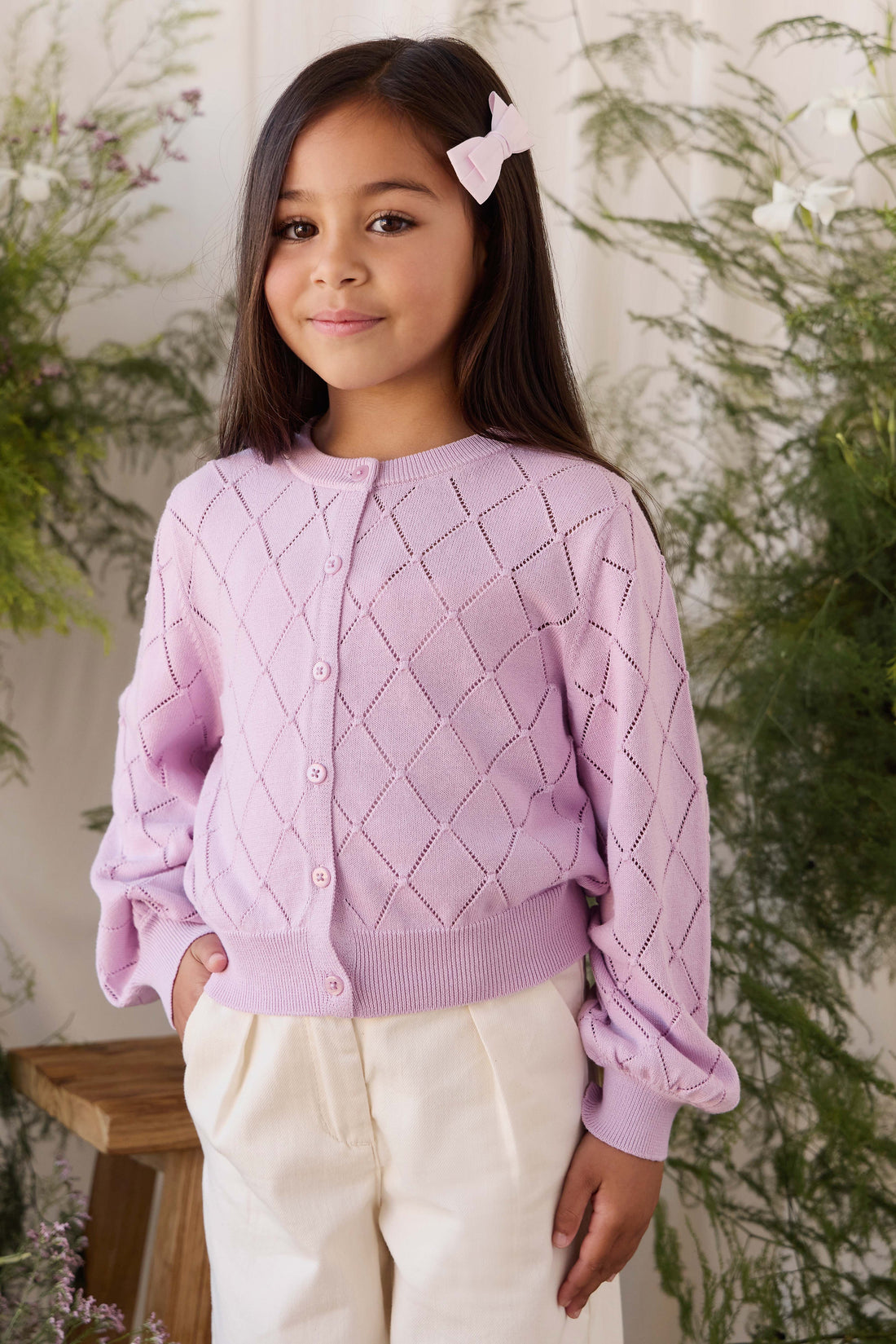 Lilah Cardigan - Orchid Dream Childrens Cardigan from Jamie Kay Australia