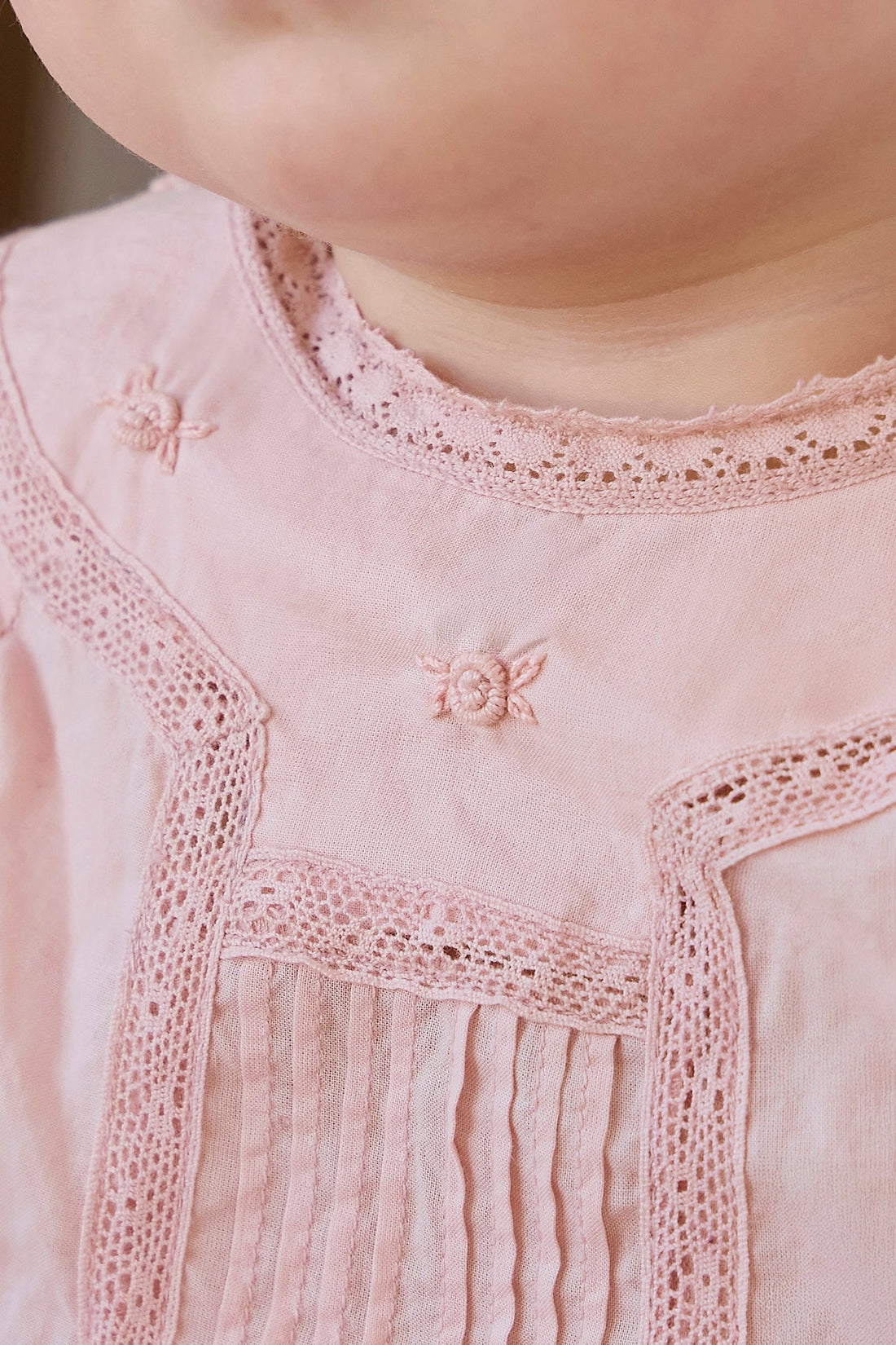 Organic Cotton Misty Playsuit - Shell Pink Childrens Playsuit from Jamie Kay Australia