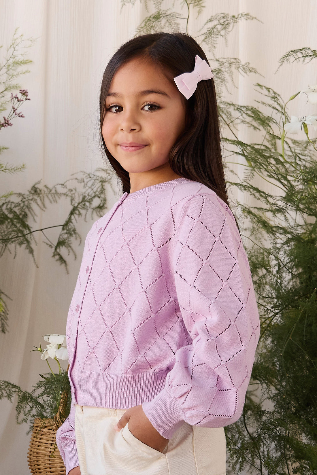 Lilah Cardigan - Orchid Dream Childrens Cardigan from Jamie Kay Australia