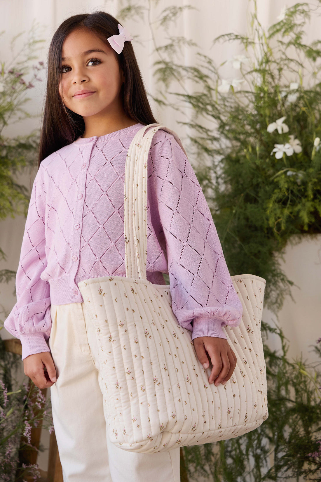 Emiko Quilted Tote - Dina Antique Childrens Bag from Jamie Kay Australia