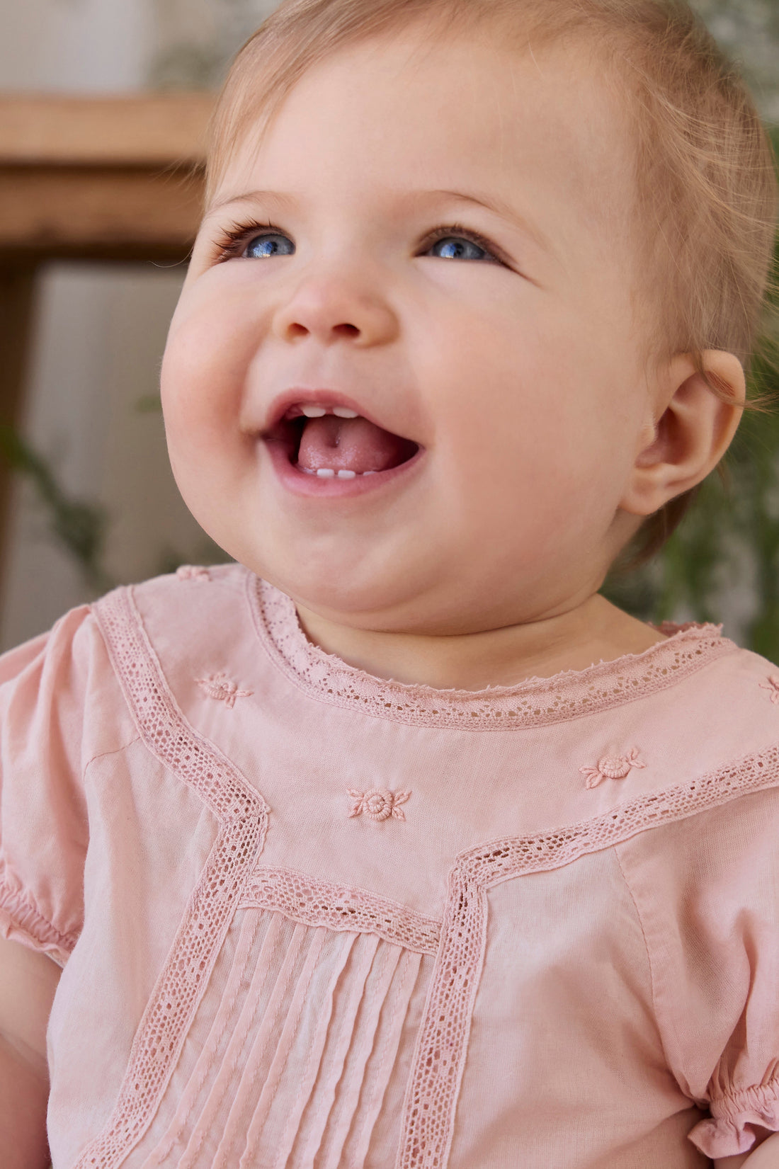 Organic Cotton Misty Playsuit - Shell Pink Childrens Playsuit from Jamie Kay Australia