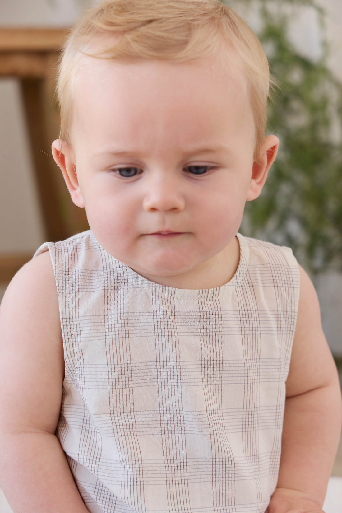 Organic Cotton Bentley Playsuit - Joe Check Natural Childrens Playsuit from Jamie Kay Australia