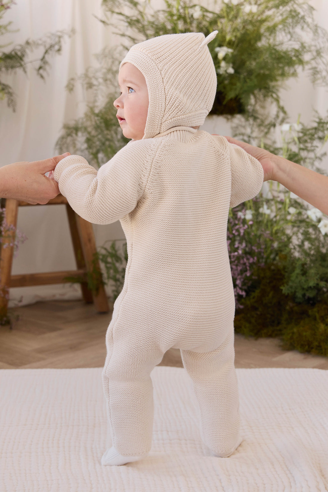 Cameron Knitted Onepiece - Vanilla Childrens Onepiece from Jamie Kay Australia