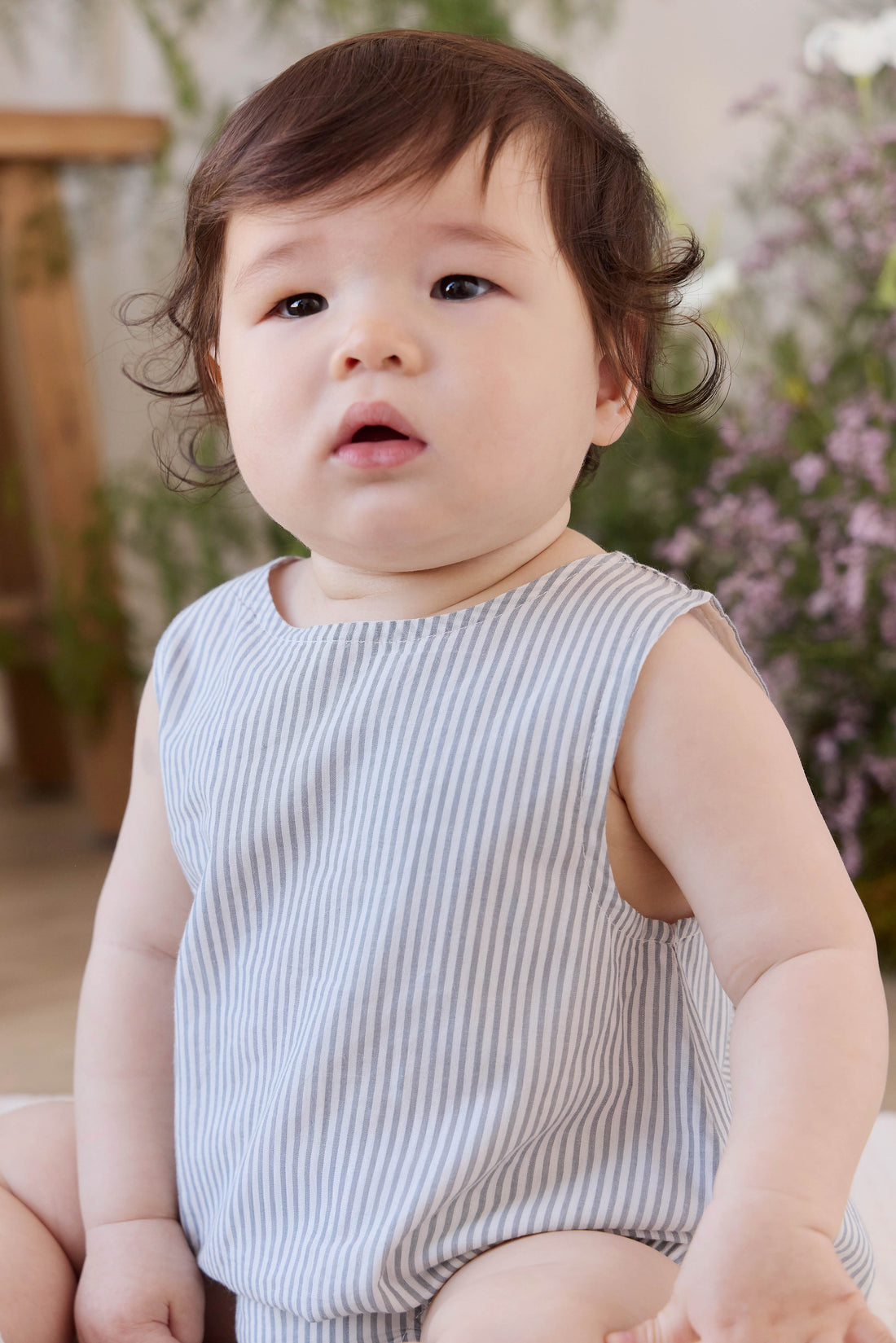 Organic Cotton Bentley Playsuit - Harbour Stripe Childrens Playsuit from Jamie Kay Australia