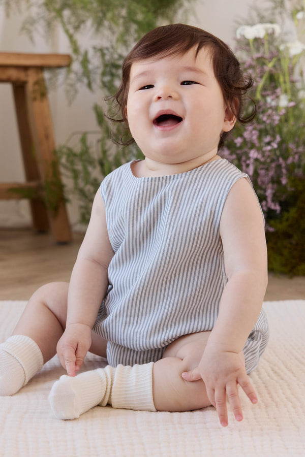 Organic Cotton Bentley Playsuit - Harbour Stripe Childrens Playsuit from Jamie Kay Australia