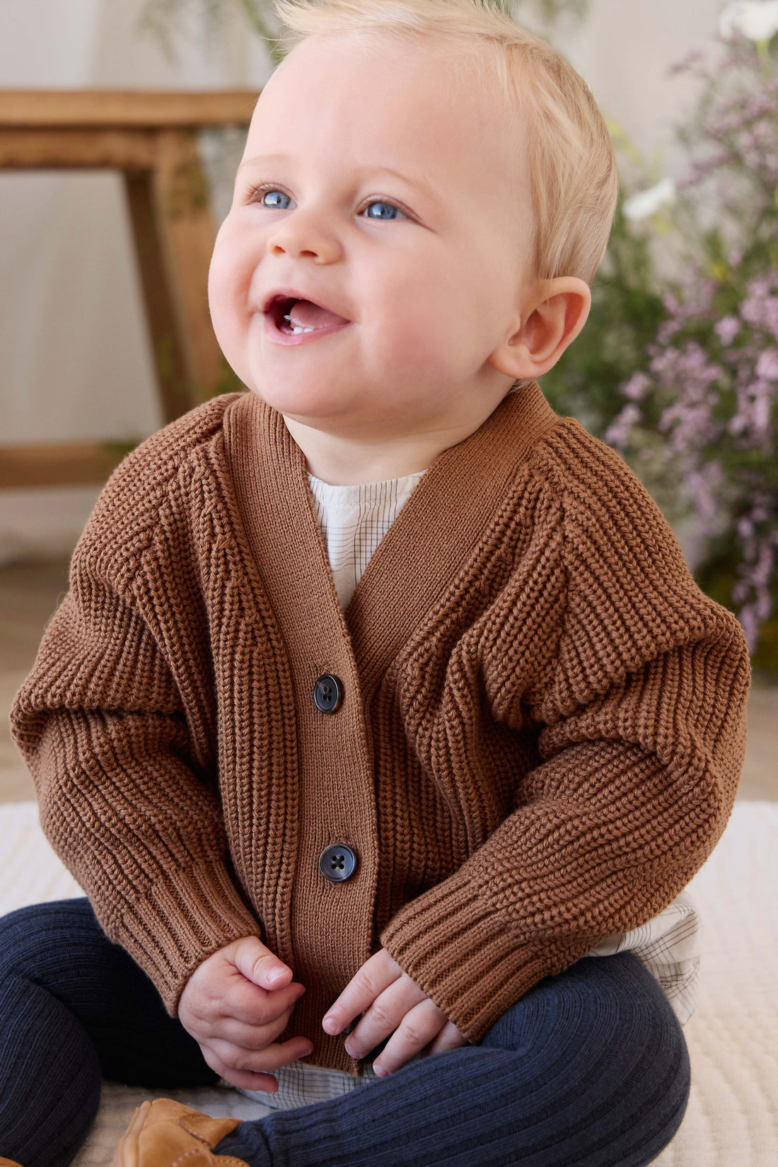 Cooper Knitted Cardigan - Butterscotch Childrens Cardigan from Jamie Kay Australia