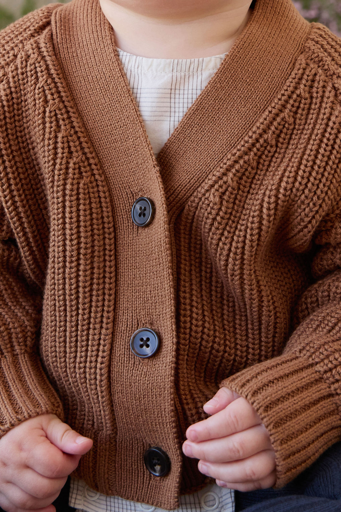 Cooper Knitted Cardigan - Butterscotch Childrens Cardigan from Jamie Kay Australia