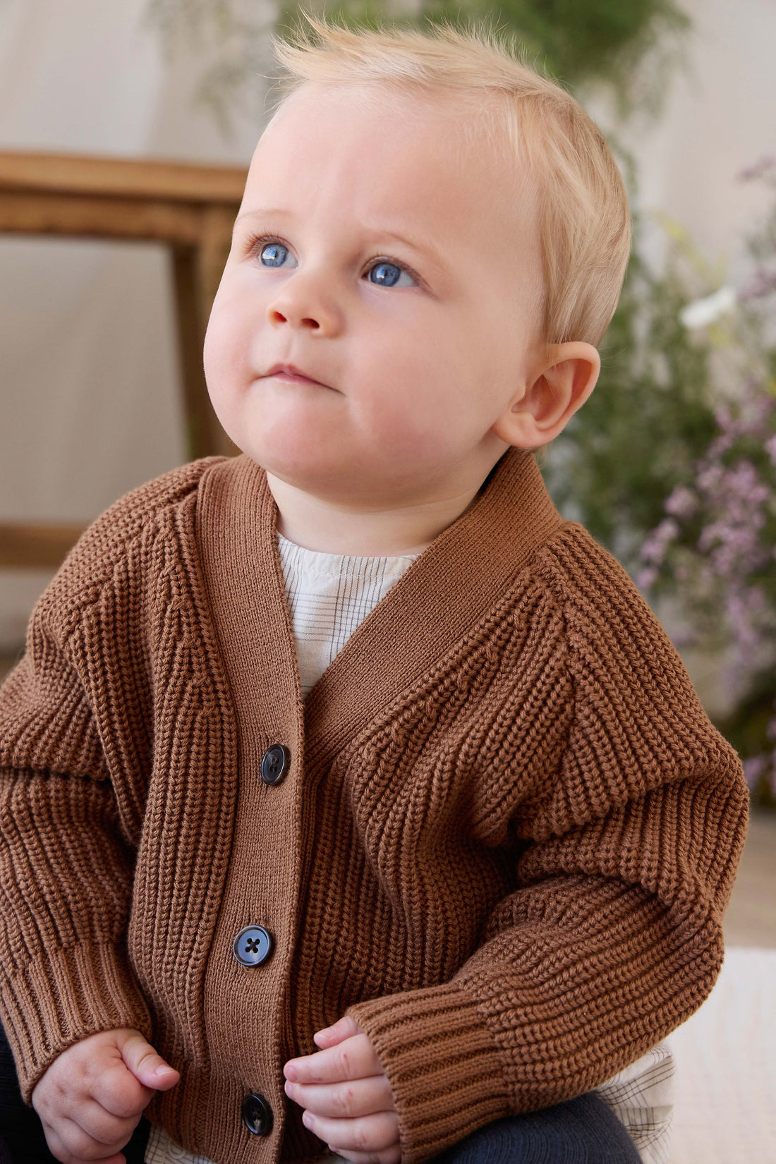 Cooper Knitted Cardigan - Butterscotch Childrens Cardigan from Jamie Kay Australia