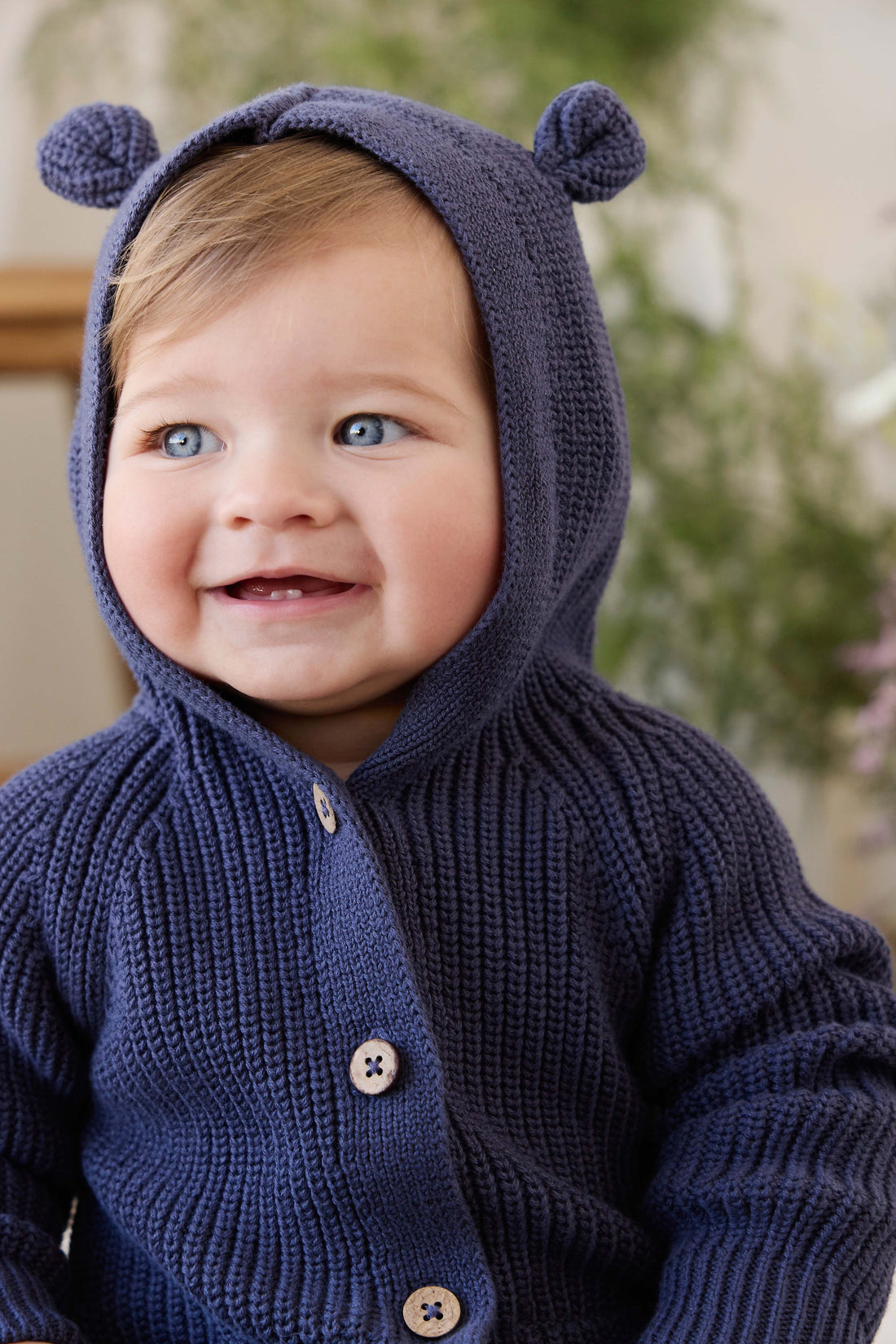 Bear Knit Onepiece - Marine Childrens Onepiece from Jamie Kay Australia