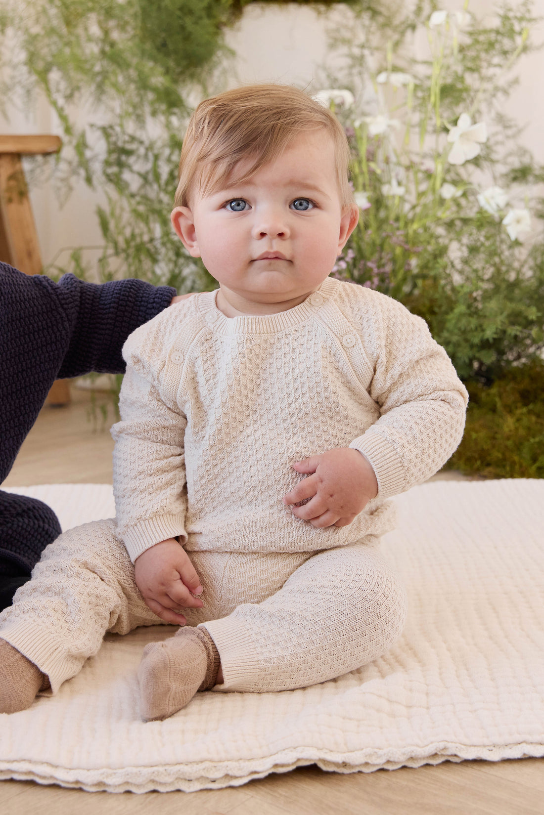 Parker Knit Pant - Vanilla Childrens Pants from Jamie Kay Australia