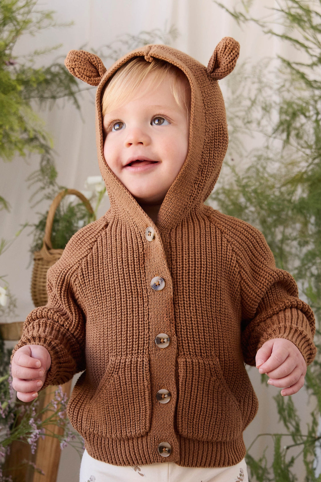 Bear Cardigan - Butterscotch Childrens Cardigan from Jamie Kay Australia