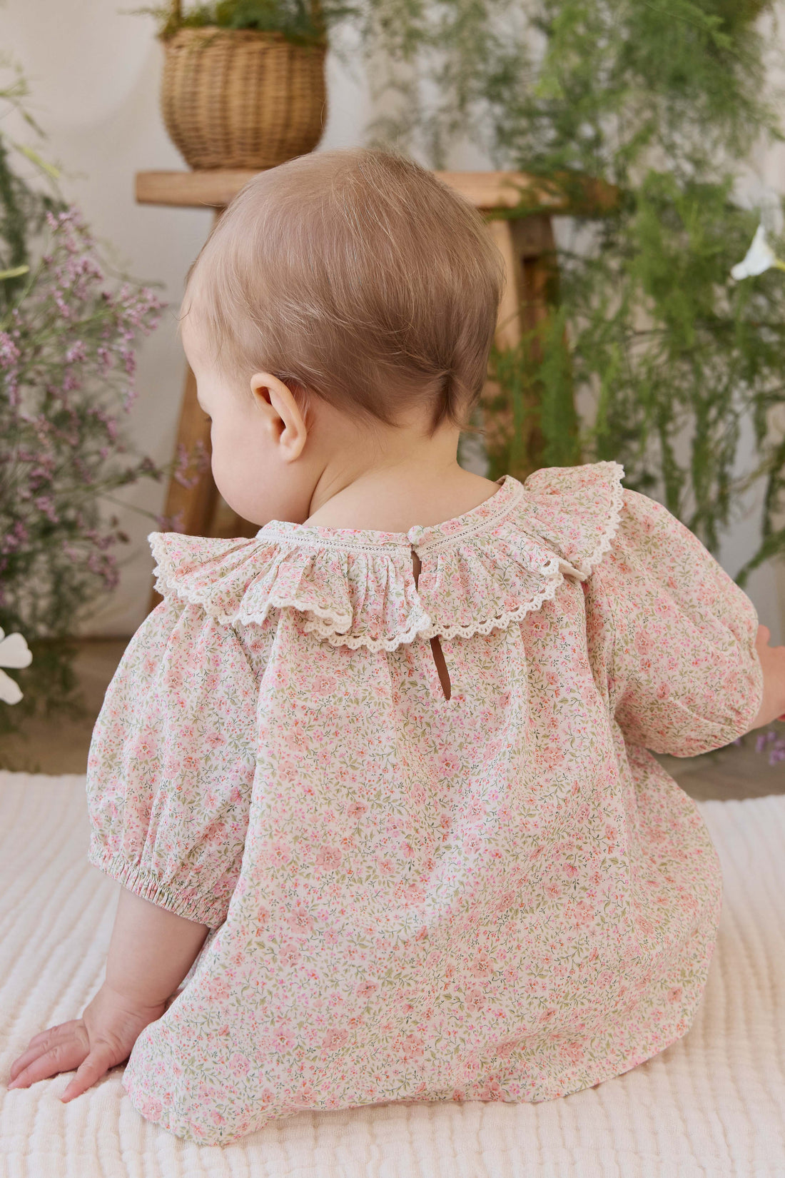 Organic Cotton Misty Top - Flora Pink Childrens Top from Jamie Kay Australia