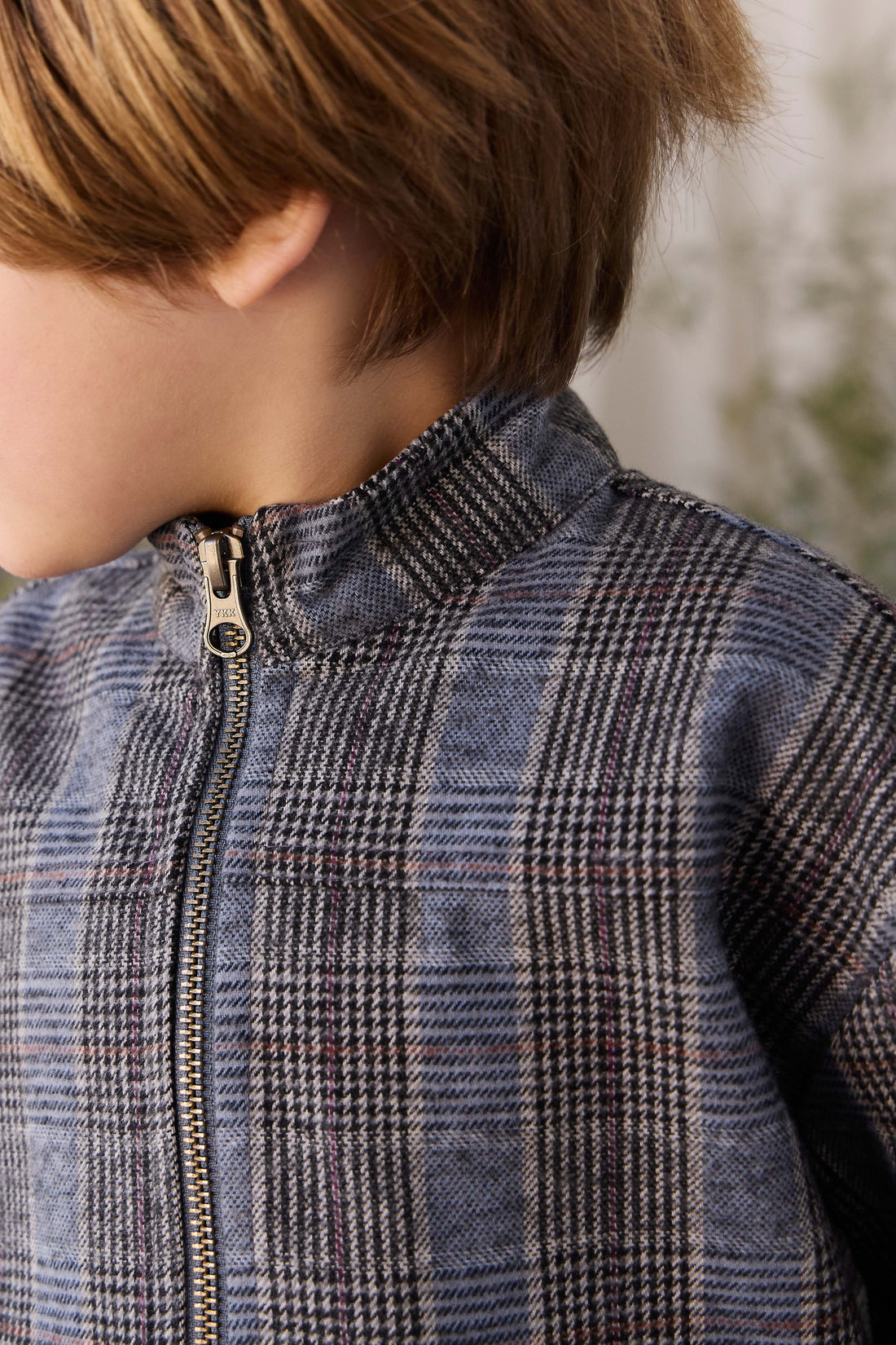 Campbell Jacket - Checked Cotton Childrens Jacket from Jamie Kay Australia