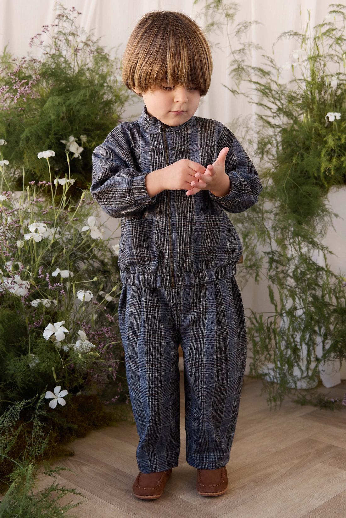 Campbell Jacket - Checked Cotton Childrens Jacket from Jamie Kay Australia