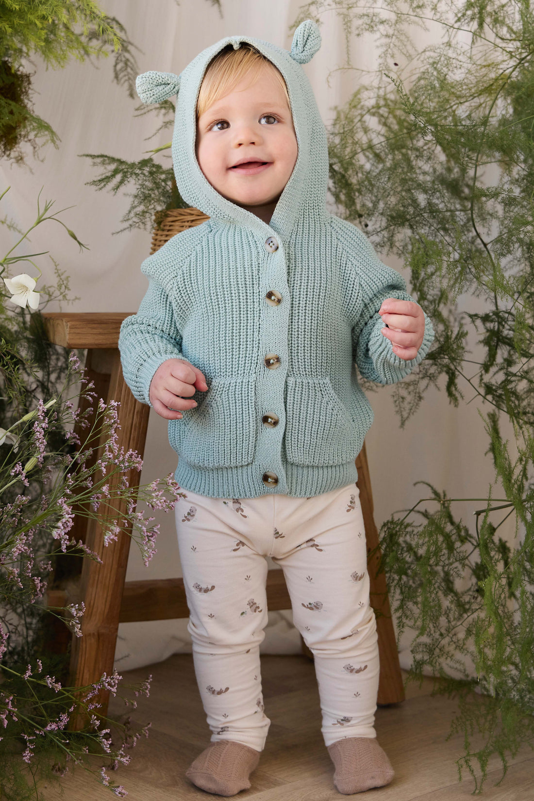 Bear Cardigan - Reef Childrens Cardigan from Jamie Kay Australia