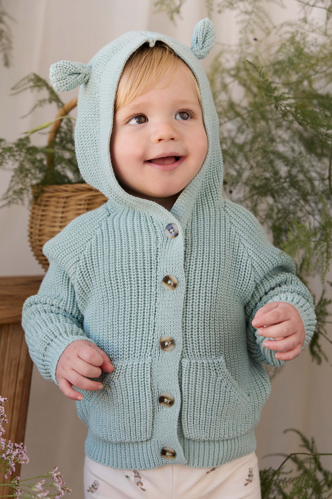 Bear Cardigan - Reef Childrens Cardigan from Jamie Kay Australia