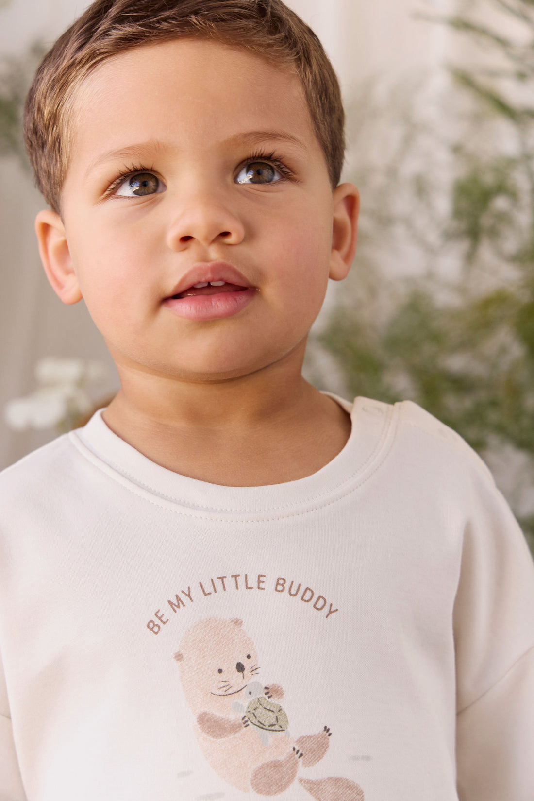 Pima Cotton Edward Tee - Otter Buddy Cloud Childrens Top from Jamie Kay Australia