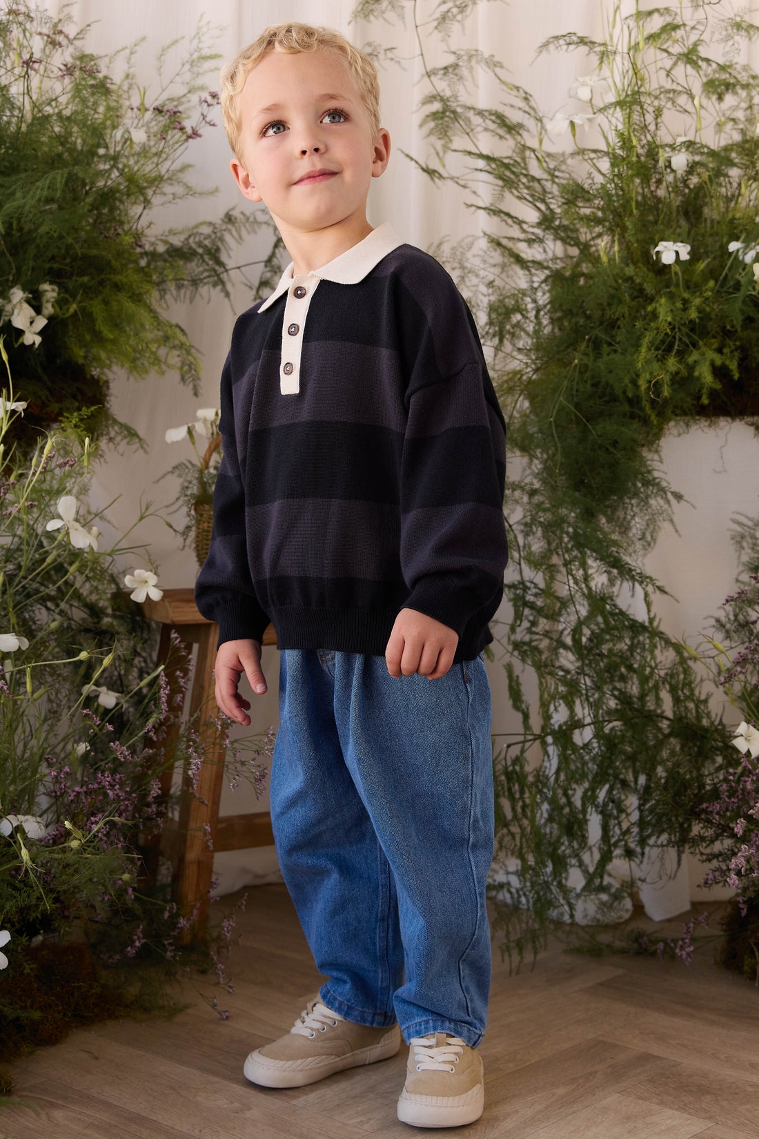 Rowan Knit Jumper - Rowan Stripe Childrens Jumper from Jamie Kay Australia