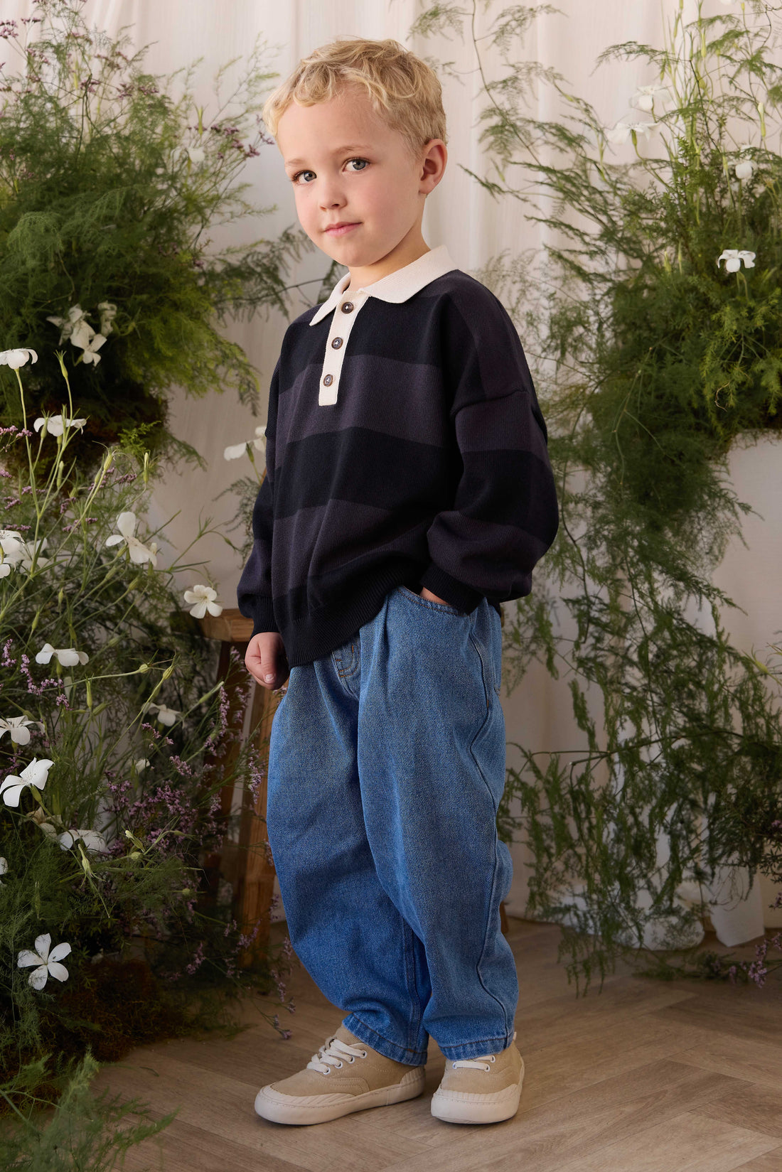 Rowan Knit Jumper - Rowan Stripe Childrens Jumper from Jamie Kay Australia