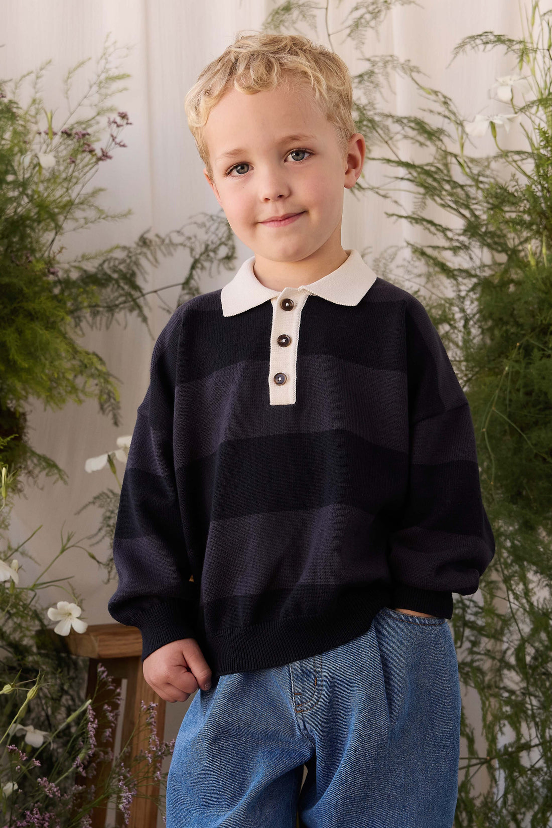 Rowan Knit Jumper - Rowan Stripe Childrens Jumper from Jamie Kay Australia