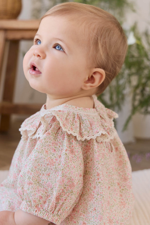 Organic Cotton Misty Top - Flora Pink Childrens Top from Jamie Kay Australia