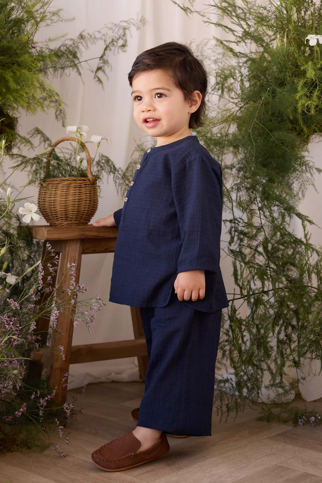 Organic Cotton Aaron Pant - Eclipse Childrens Pants from Jamie Kay Australia