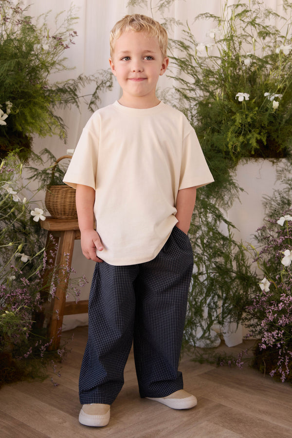 Organic Cotton Winslow Pant - Eclipse Grid Childrens Pants from Jamie Kay Australia
