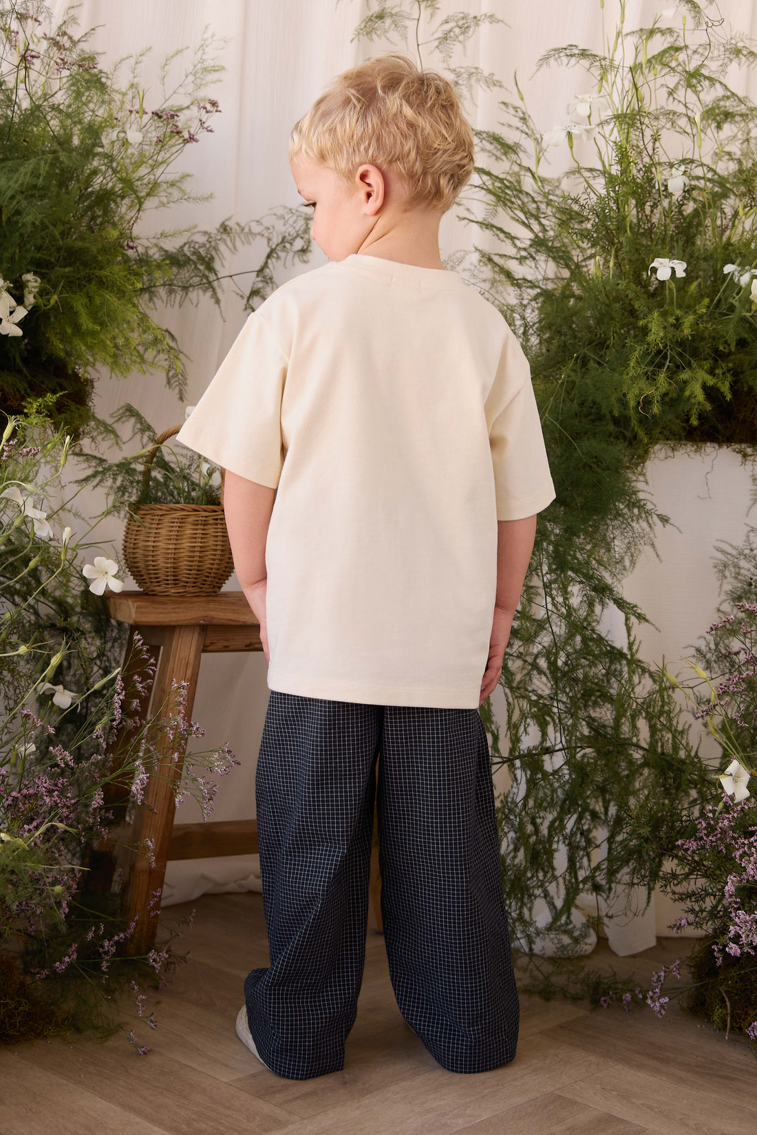Organic Cotton Bjorn Tee - Cloud Childrens Top from Jamie Kay Australia