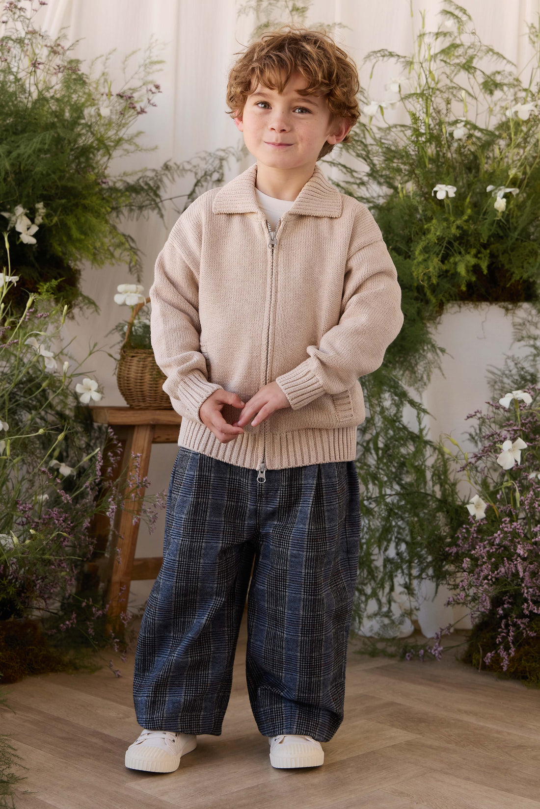 Campbell Pants - Checked Cotton Childrens Pant from Jamie Kay Australia