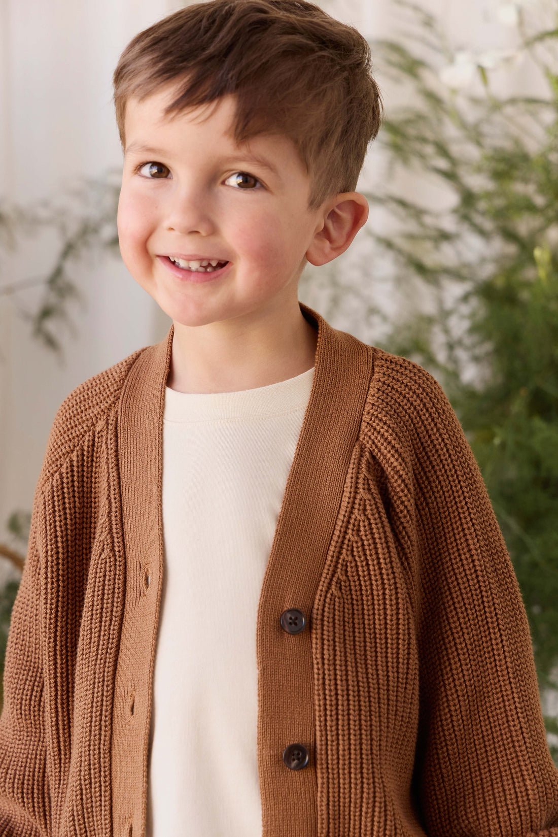Cooper Knitted Cardigan - Butterscotch Childrens Cardigan from Jamie Kay Australia