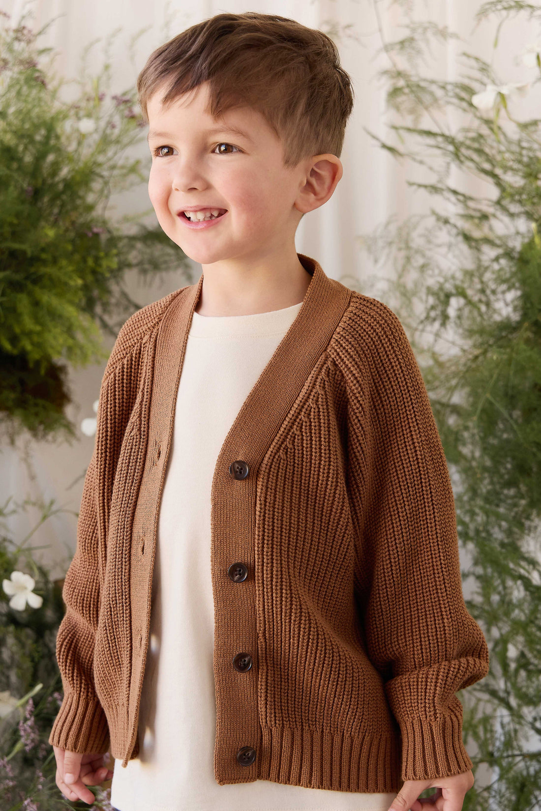 Cooper Knitted Cardigan - Butterscotch Childrens Cardigan from Jamie Kay Australia