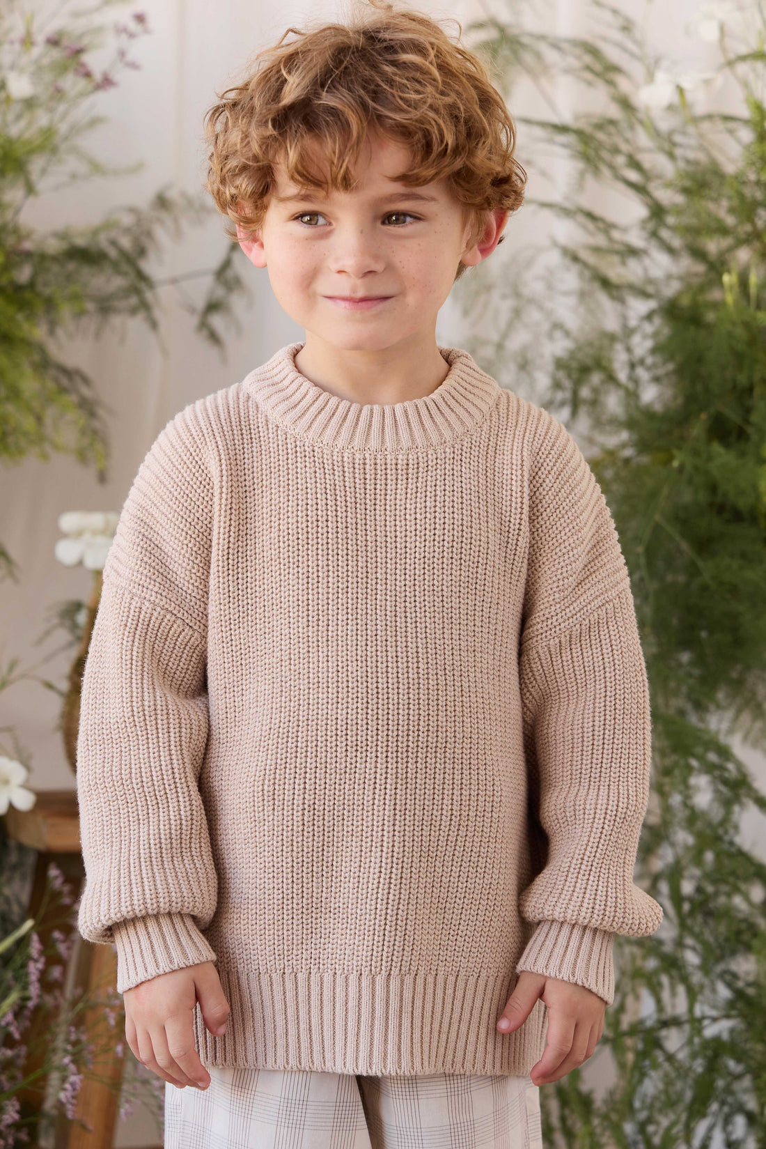 Johan Knit Jumper - Wheat Childrens Jumper from Jamie Kay Australia