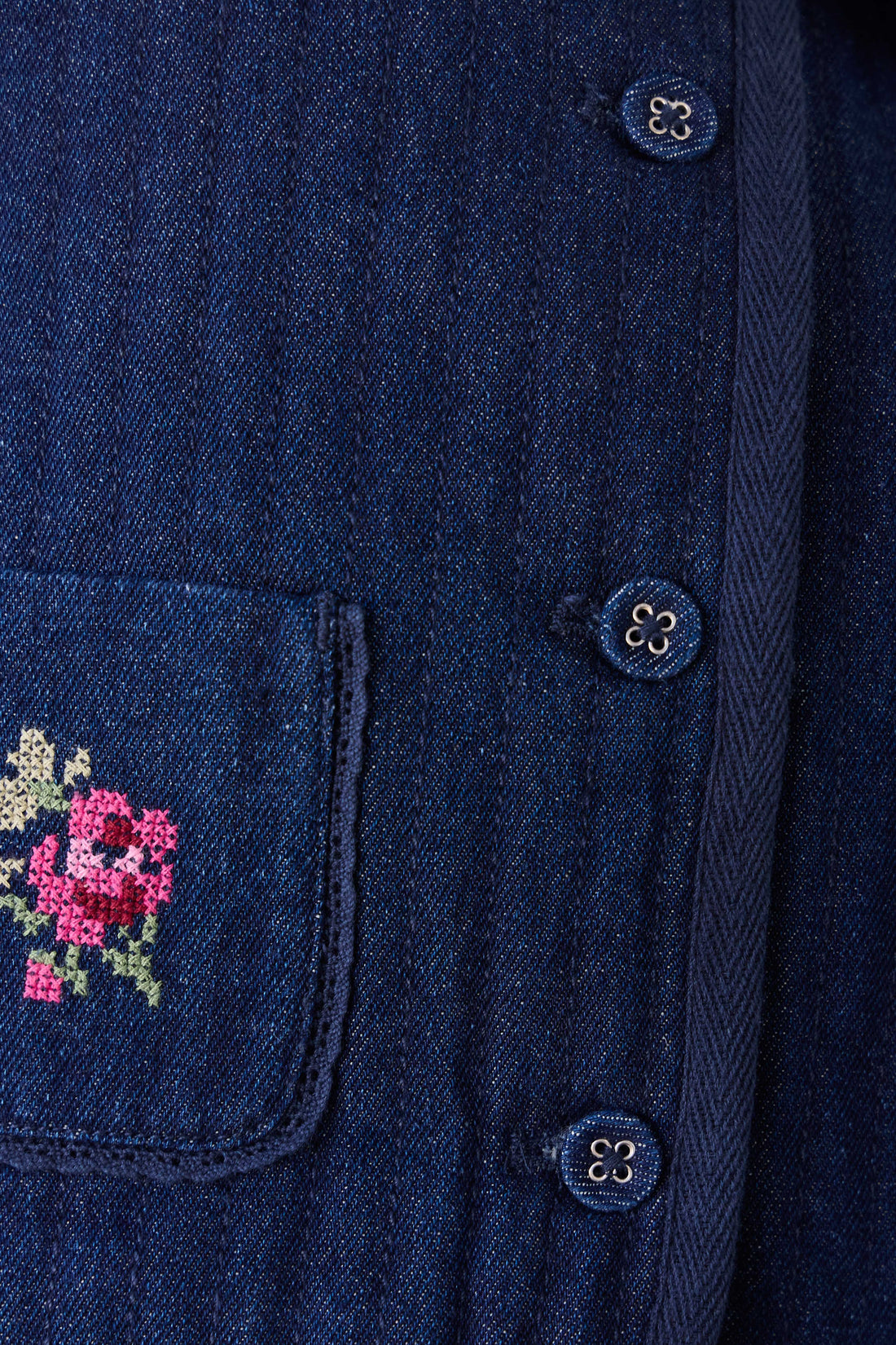 Gracen Jacket - Deep Sea Denim Orchid Rose Childrens Jacket from Jamie Kay Australia