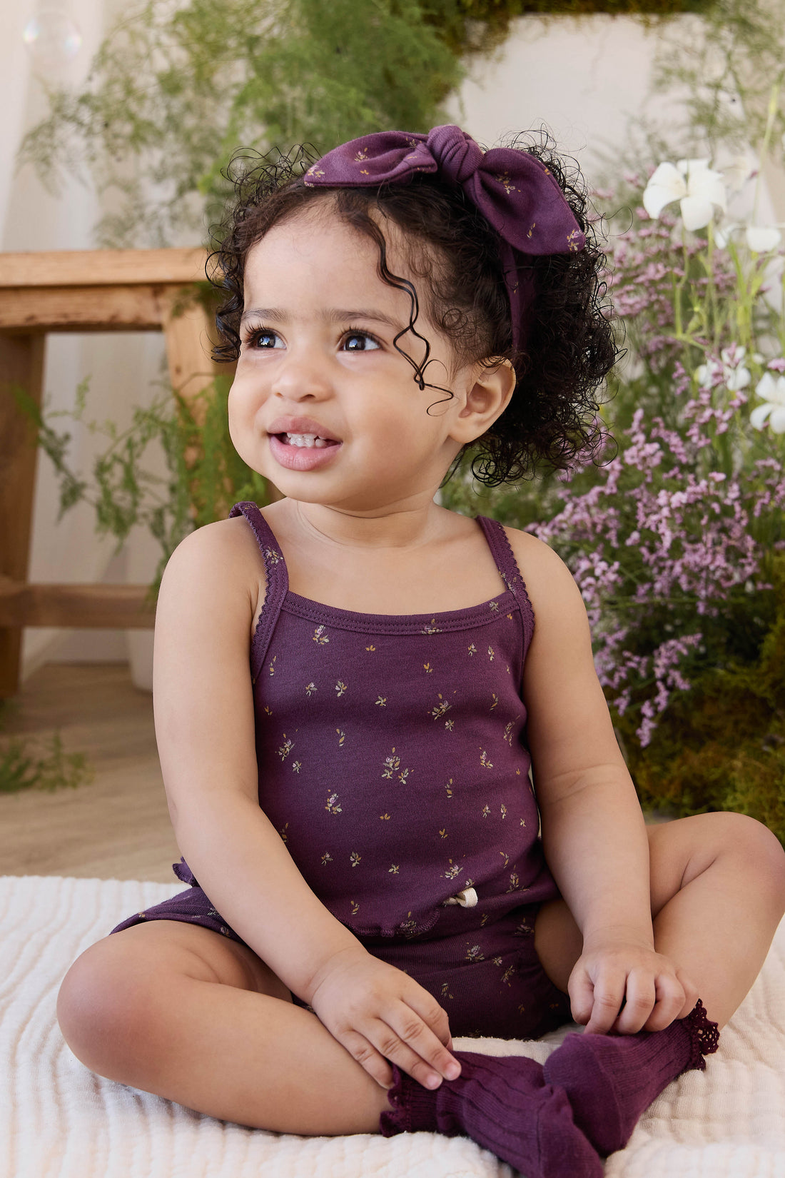 Organic Cotton Bebe Singlet - Dina Fig Childrens Singlet from Jamie Kay Australia